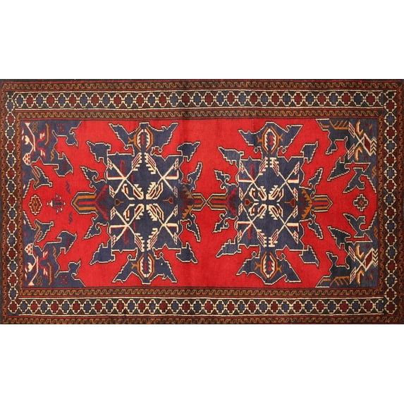 Ahgly Company Indoor Rectangle Traditional Brown Persian Area Rugs, 5' x 8'