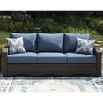 thumbnail image 2 of Signature Design by Ashley Windglow Blue & Brown Outdoor Sofa with Cushion, 2 of 3