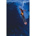 thumbnail image 2 of Unknown 22x32 Black Ornate Wood Framed with Double Matting Museum Art Print Titled - Surf 1965, 2 of 4