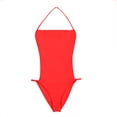thumbnail image 4 of Zunfeo Women One-Piece Swimsuits- Tummy Control Monikini Bikini Solid Sexy Backless Summer Swimsuits Red 4, 4 of 4