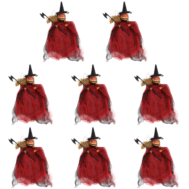 Colgantes Muñeca Calabaza Halloween Terror para Accesorios Casa Encantada () Rojo