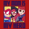 thumbnail image 2 of Girl's Marvel My Mom Is My Hero Cartoon Heroes  Graphic Tee Red X Large, 2 of 5