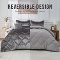 thumbnail image 3 of Regency Heights King/Cal King Size Comforter Sets, Velvet Bedding Comforter Set for All Seasons, Grey Bedding Set with Decor Pillow, 3 of 8