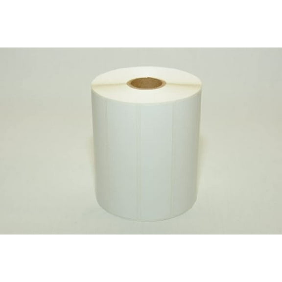 CompuLabel Direct Thermal Labels, 4-Inch x 1 Inch, White, Roll, Permanent Adhesive, Perforations Between Labels, 1300 per Roll, 12 Rolls per Carton (530763)