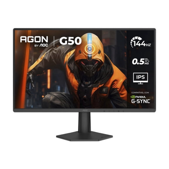 Monitor Gamer AOC 24G50F LCD 24", 1920x1080 Full HD, 144Hz, HDMI/DisplayPort