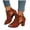Brick Red, variant on Women's Open Toe Dress Shoes Vintage Suede Back Zipper Chunky High Heel Platfrom Sandal with Adjustable Ankle Strap Blue Size 9.5