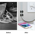 thumbnail image 5 of Cord Holder Cable Clips, 12PCS Black Adhesive Cord Organizer Charger Holder Wire Management Keeper for Nightstand, Desk, Office or Mouse, 5 of 7