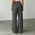 thumbnail image 4 of XFeng Women Wide Leg Sweatpants High Waist Drawstring Casual Pants, 4 of 5
