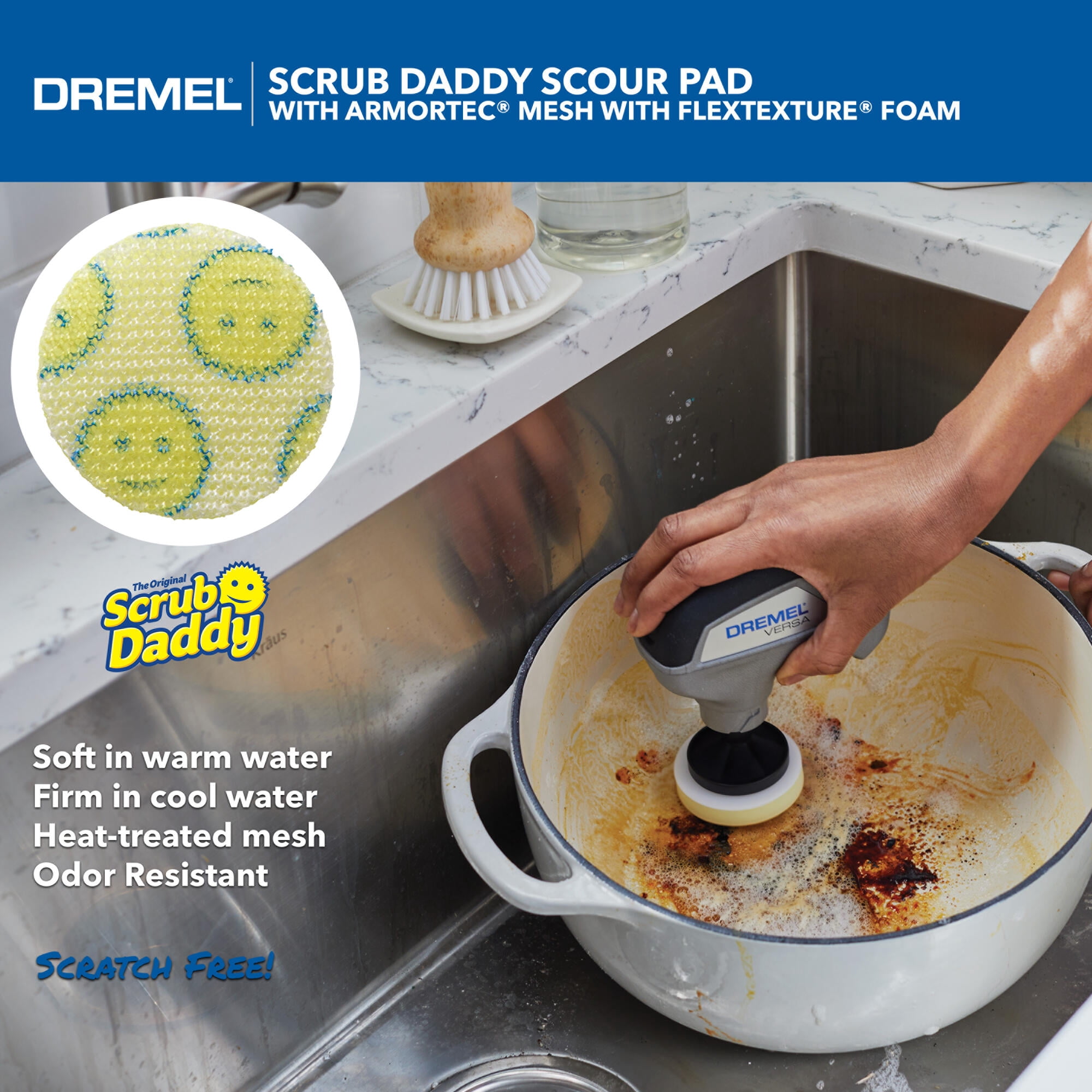 Dremel Versa Scrub Daddy Cleaning Pads, Replacement/Upgrade for Dremel Versa Tool, 5 Pieces