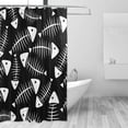thumbnail image 2 of Coolnut Shower Curtains Black White Fish Bone Polyester Waterproof Bath Curtain for Bathroom Kids Bathroom Decor 72 x 72 Inches, 2 of 4