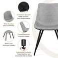 thumbnail image 5 of Topeakmart Faux Leather Dining Chairs with Metal Legs, Set of 4, Gray, 5 of 7