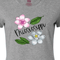 thumbnail image 4 of Inktastic Mississippi Magnolia Flowers and Leaves Women's T-Shirt, 4 of 5