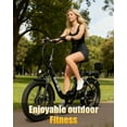 thumbnail image 3 of SE1 Folding Electric Bike 1000W 48V 15Ah, 20"x3.0" Commuter Ebike with Passenger Seat UL2849, 3 of 9