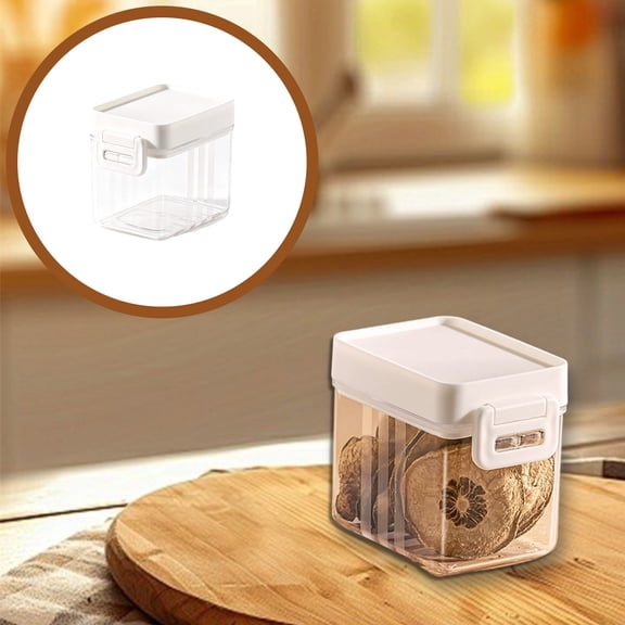 SomWiBe 10 Oz Airtight Food Storage Containers Clear Ice Fridge Organizers And Storage Cat Dog Treat Container 2.8x2.8x4.3 In