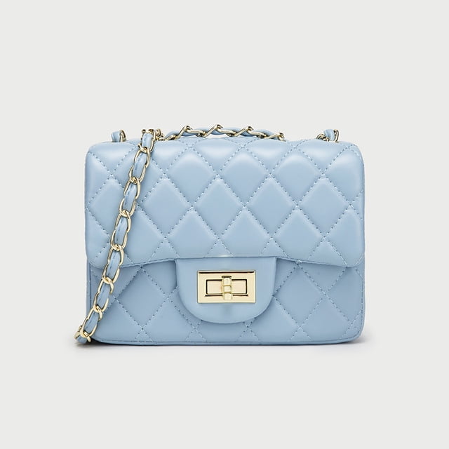 Blue and gold purse top