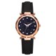 thumbnail image 1 of Reloj de cuarzo con correa de cuero PU para mujer a la moda, reloj con diamantes de imitación y esfera de cielo estrellado (negro), 1 of 3