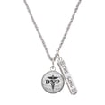 thumbnail image 1 of Delight Jewelry Silvertone Domed Black DNP Silvertone Hope Anchors the Soul Bar Charm Necklace, 23", 1 of 4