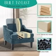 thumbnail image 3 of Modern Accent Chair for Bedroom Upholstered Reading Chair with Side Pockets Comfy Living Room Chairs Living Room Armchair for Office, Apartment (Blue Chenille), 3 of 7
