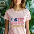 thumbnail image 2 of Love America T-Shirt | Patriotic USA Flag Graphic Tee for Men and Women, Maroon, L, 2 of 6