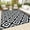 Square Black&white, variant on 2024 New Outdoor Rug, for Patio Rug Waterproof Mat Geometric Reversible Plastic Camping Rugs Modern Portable Carpet for RV, Porch, Deck, Camper, Balcony, Backyard
