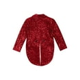 thumbnail image 4 of vastwit Boys Sequin Tailcoat Classic Fit Tuxedo Suit Jacket Dinner Party Show Swallow-Tailed Coat Burgundy 14, 4 of 7