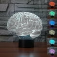thumbnail image 2 of Lámpara de mesa LED 3D modelo de cerebro humano WEIHJMXG que cambia de color, 2 of 5