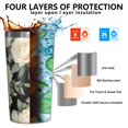 thumbnail image 3 of Pioneer Flower 10oz Tumblers Stainless Steel Tumbler with Lid and Straw,Vacuum Insulated Double Wall Travel Tumbler Cups with Cleaning Brush for Coffee, Tea, 3 of 4