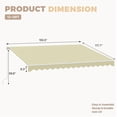 thumbnail image 2 of BaPiPro 12'x10' Manual Retractable Awning for Patio, Outdoor Sun Shade Waterproof Fabric Canopy with Crank Handle, UV Protection for Deck Balcony, Beige, 2 of 8