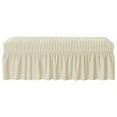 thumbnail image 1 of Bench Cover,Stretch Seat Case Protector,Elastic Chair Covers,Piano Bench Cushion Beige, 1 of 8