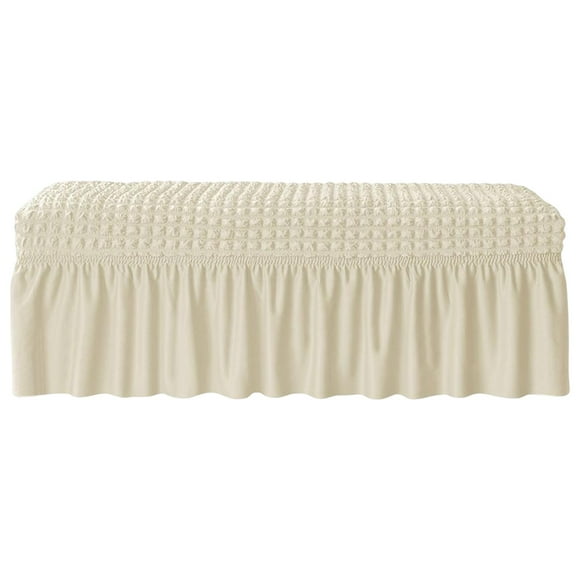 Bench Cover,Stretch Seat Case Protector,Elastic Chair Covers,Piano Bench Cushion Beige