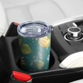thumbnail image 5 of 20 Oz Pioneer Flower Coffee Tumbler Double Wall Insulated Stainless Steel Water Bottle | Metal Reusable Thermoses Flask with Cup Cap | Leak & Sweat Proof with Anti-Dust Lid, 5 of 7
