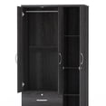 thumbnail image 5 of Better Home Products Symphony Wardrobe Armoire Closet with Two Drawers in Gray, 5 of 6