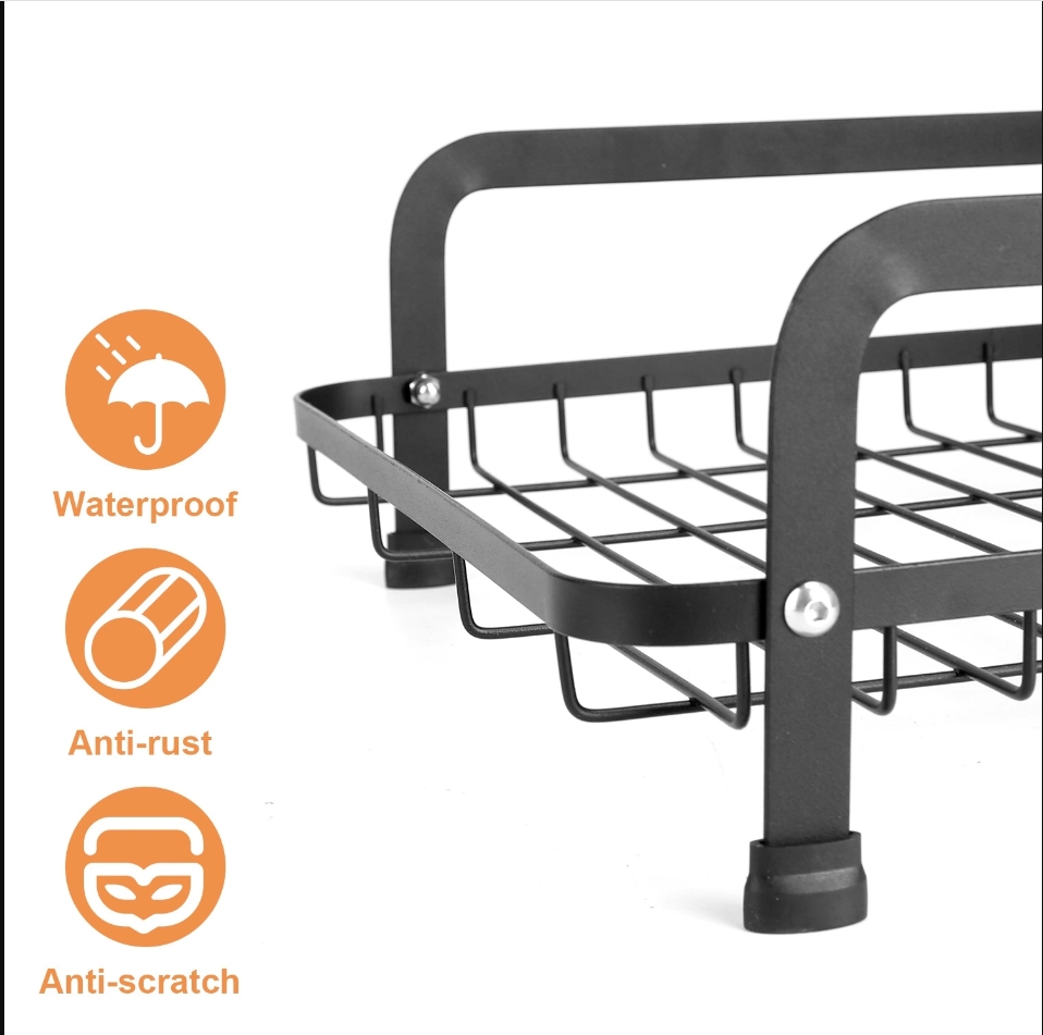 Dish Drying Rack for Kitchen Counter Space Saving Rustproof Dish Rack with Drainboard Detachable Kitchen Drainer Organizer Set