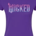 thumbnail image 2 of Wicked: Part 2 -  Floral Ombre Logo - Juniors Fitted Short Sleeve Graphic T-Shirt, 2 of 4