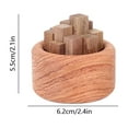 thumbnail image 3 of Fiudx Adorno de Madera para Aromaterapia, Diseño de Bola Redonda de Nogal, Fragancia Duradera, Decoración para El Hogar y El Coche, Madera Maciza Natural, Tamaño Portátil (6,2 X 6,2 X 5,5 Cm), 3 of 6