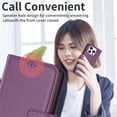 thumbnail image 6 of SaniMore Case for iPhone 15 Pro (6.1" 2023), PU Leather Flip Folio Book Protective Cover with Cash Pocket Magnetic Clasp Credit Card Holder Kickstand Men Women TPU Shockproof Wallet Shell, Purple, 6 of 11