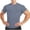 Dark Gray, variant on Mens Stretch Running Gym Top Man Solid Color Casual Elastic Sports Short Sleeve Round Neck Blouses Top