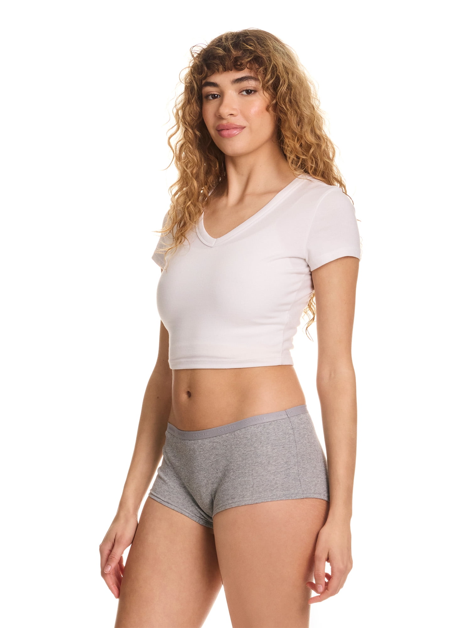 Joe Boxer Women's 5-pack Ribbed Girl Short