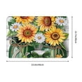 thumbnail image 3 of Non Slip Door Mat, Green Lucky Grass Clover Sunflower Fast Drying Bath Tub Mats, Absorbent Bathroom Rugs Entrance Welcome Mat, Bath MatS for Tub, Floor, Home, Kitchen, Hotel,16x24in, 3 of 6