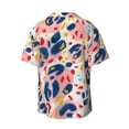 thumbnail image 2 of Sigee Abstract Leopard Print Print Men's Shirts Casual Button Down Short Sleeve Summer Beach Shirt Hawaiian Vacation Shirts Tee Shirt-Medium, 2 of 7