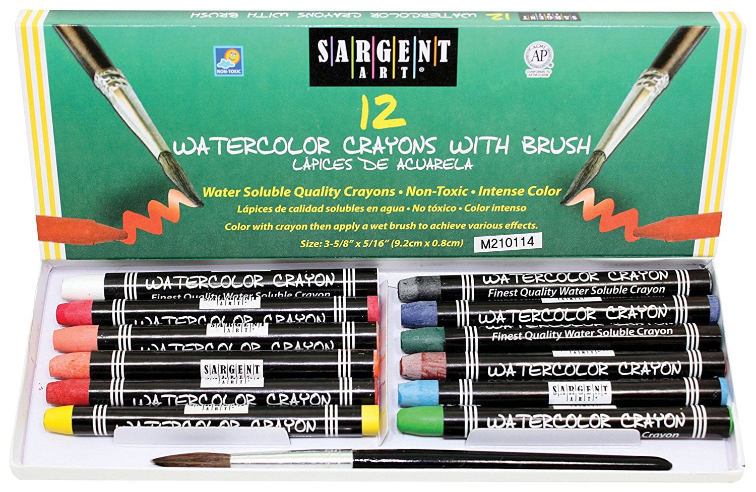 Sargent Art 12 ct. Water Color Crayons with Brush
