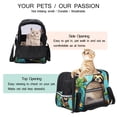thumbnail image 3 of Sloth Premium Fabric Pet Bag - Durable 900D Oxford Cloth - Cozy Sherpa Base - Ideal for Cats - Adjustable Nylon Webbing Straps - 17x10x11.8in/43x26x30cm Size, 3 of 7