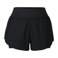 thumbnail image 3 of Pantalones cortos de running para mujer 2 en 1 con bolsillo y cinturilla ancha., 3 of 7