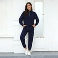 thumbnail image 3 of Yesfashion 2 Piece Sweatsuits Outfits For Women 1/3 Zip Pullover Jogger Sets With Pockets, 3 of 5