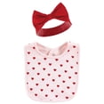 thumbnail image 3 of Conjunto de Babero y Diadema o Gorras Hudson Baby Corazón de San Valentín Unisex de Algodón para Beb, 3 of 5