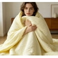 thumbnail image 3 of Yellow Cotton Muslin Blanket, L Size Soft Bright Throw Blanket, 51*59in Breathable All Season Cooling Couch Cover, Washable Blanket for Home Living Room Decor, 3 of 6