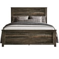 thumbnail image 3 of Home Design Racine Queen Panel Bed Frame, Brown Oak, 3 of 10