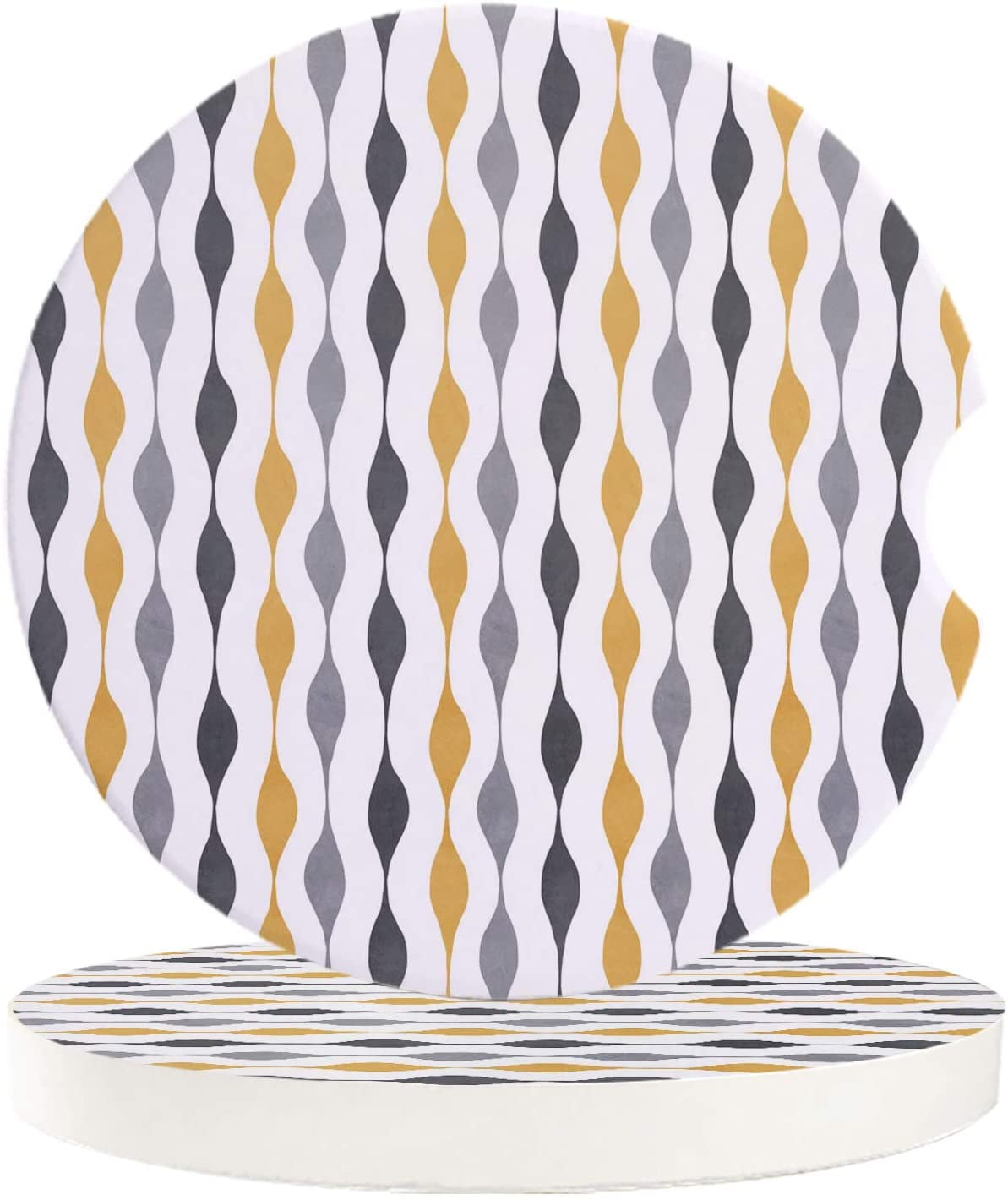 FMSHPON Geometric Irregular Stripes Golden Set of 6 Car Coaster for ...