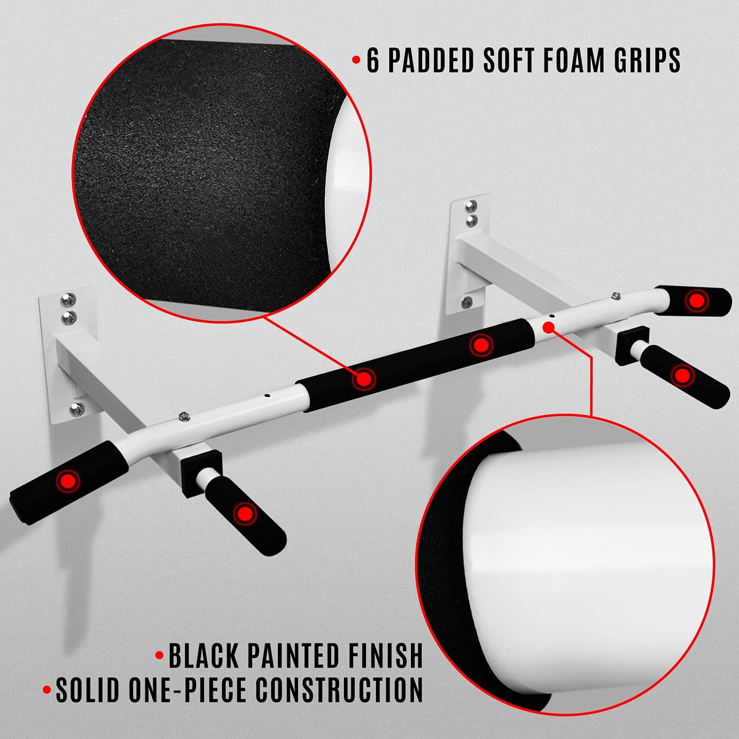 Yes4All Wall Mount Chin Up Bar - White