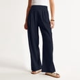 thumbnail image 2 of Xmyrz Women'S Casual Pants Wide Leg Pocket Pure Color Loose Fit Leisure Going Out Suitable Lounge Trousers Casual Trouser, 2 of 7
